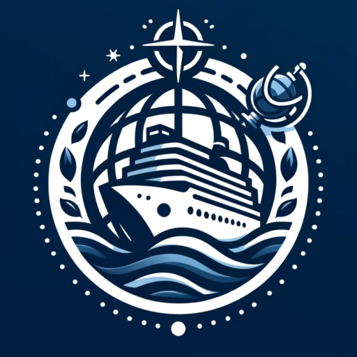 Logo von KreuzfahrtErlebniswelten.de mit einem stilisierten blauen Kreuzfahrtschiff und Wellen, darüber eine Kompassrose in Gold, unterstrichen vom Webseitennamen in eleganter Schrift.